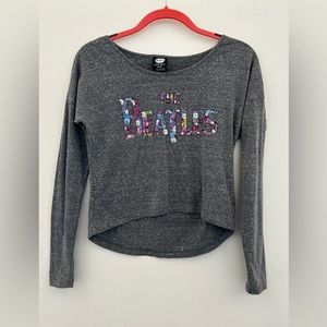 Original: The Beatles - Floral Print Long Sleeve Tee-Women's Size XS -Excellent